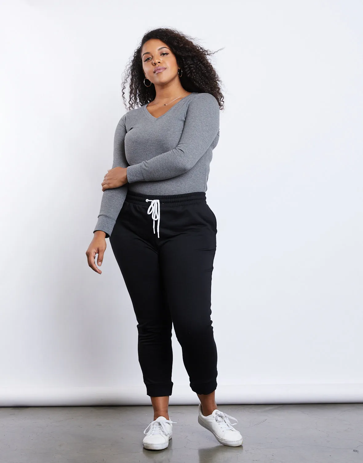 Plus Size Thermal Long Sleeve Top