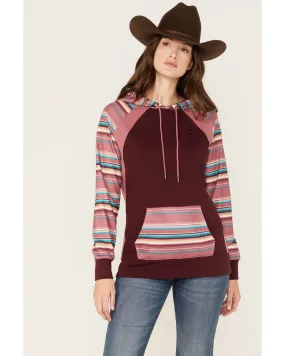 Product Name:  Hooey Women's Serape Stripe Contrast Print Savannah Hoodie