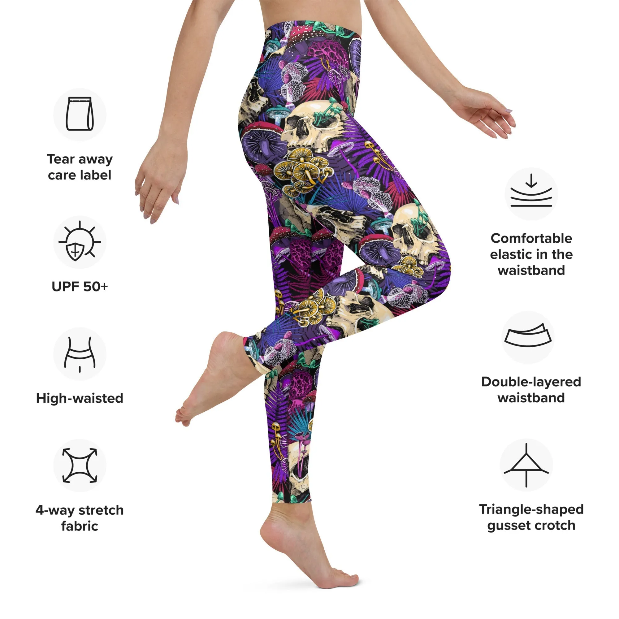 Psychedelic Skulls Yoga Leggings