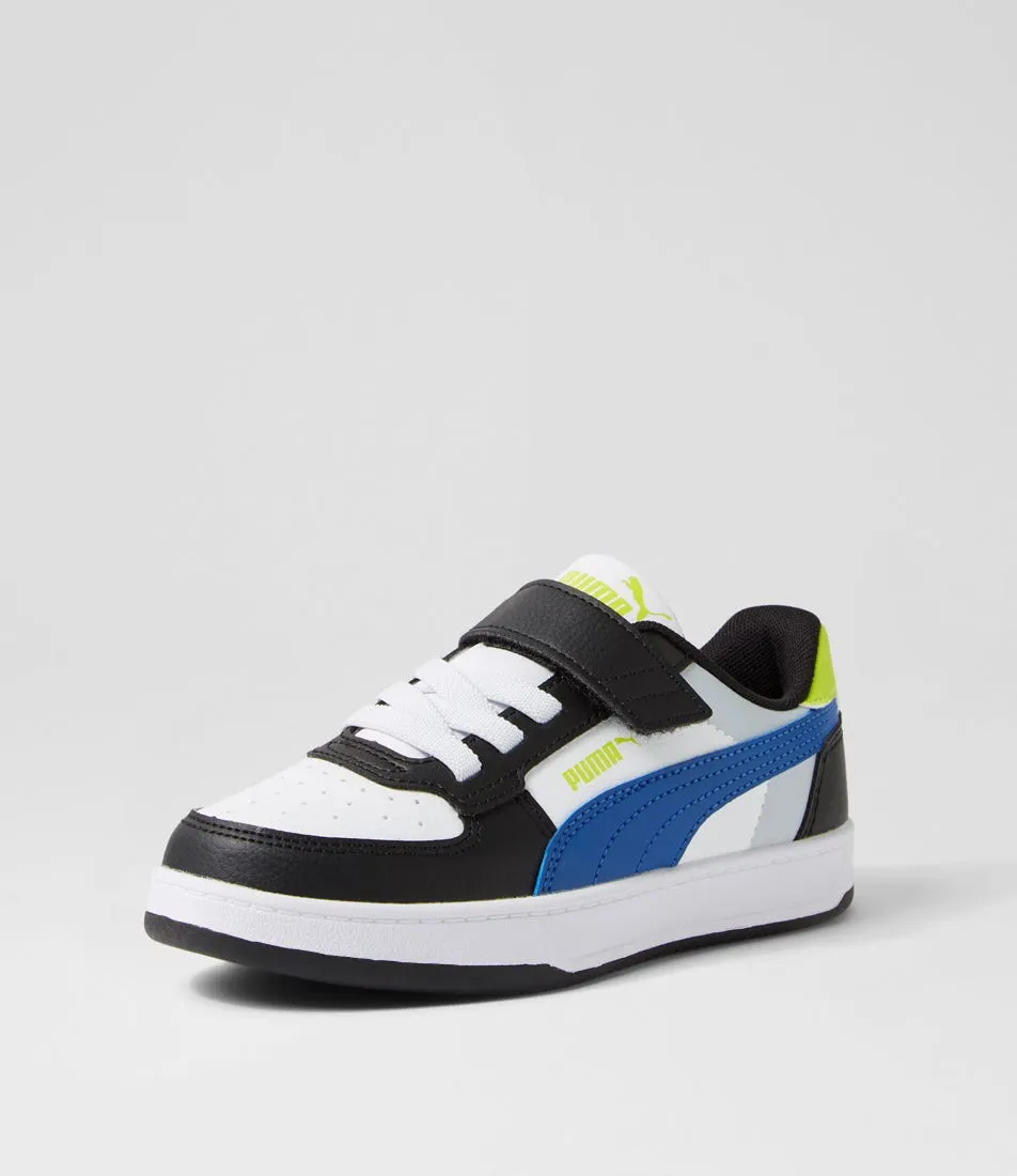 PUMA Caven 2 Block Jnr Cobalt Gray Fog Lime Sneakers