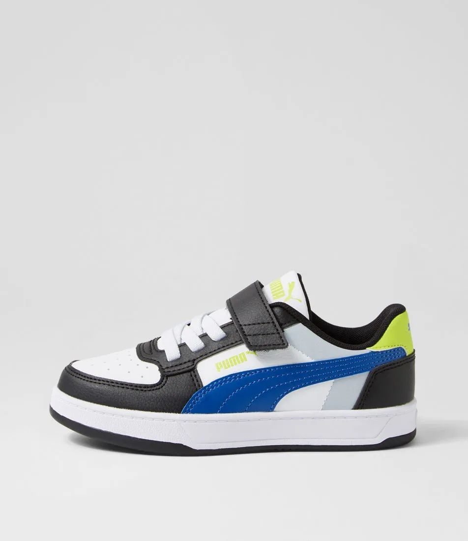 PUMA Caven 2 Block Jnr Cobalt Gray Fog Lime Sneakers