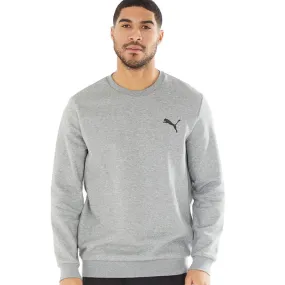 Puma Mens Essentials Fleece Sweat Grey