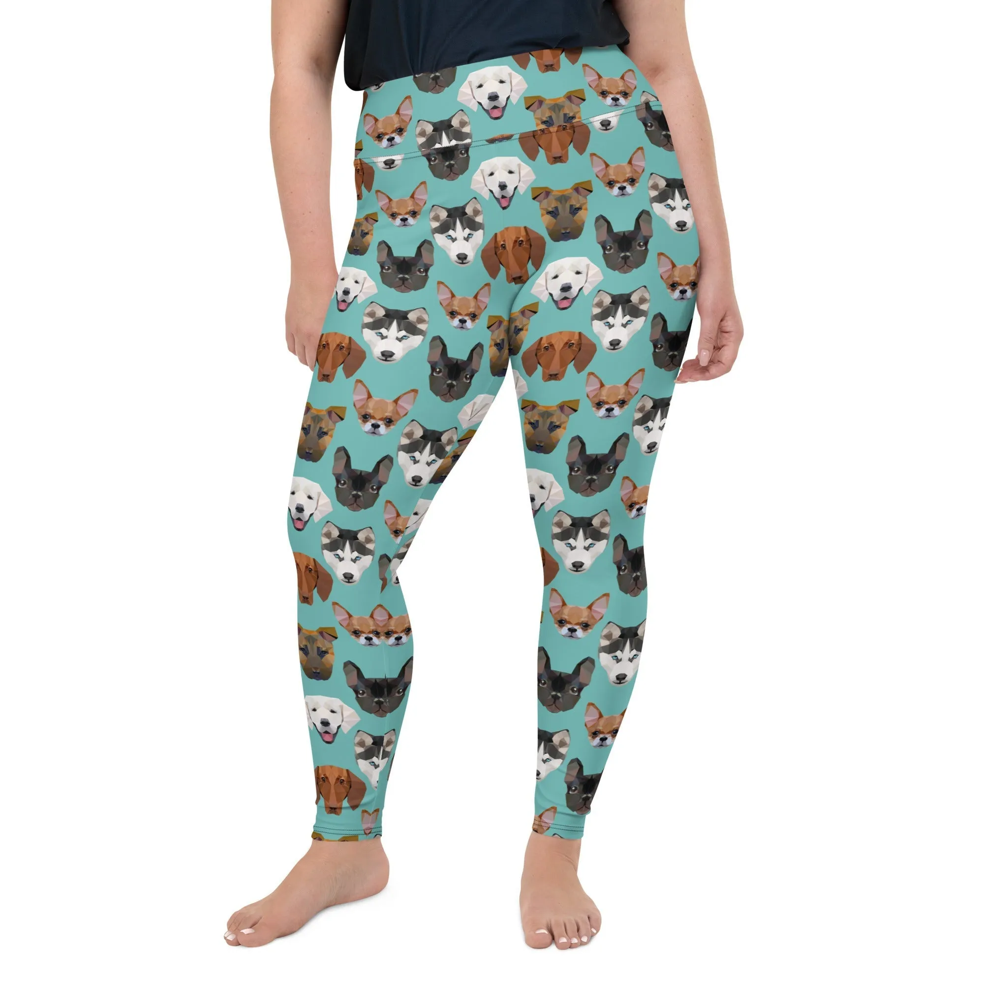 Pup Pattern Plus Size Leggings