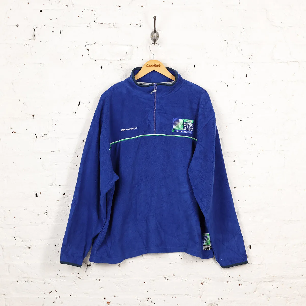 Reebok 2003 Rugby World Cup 1/4 Zip Fleece - Blue - L