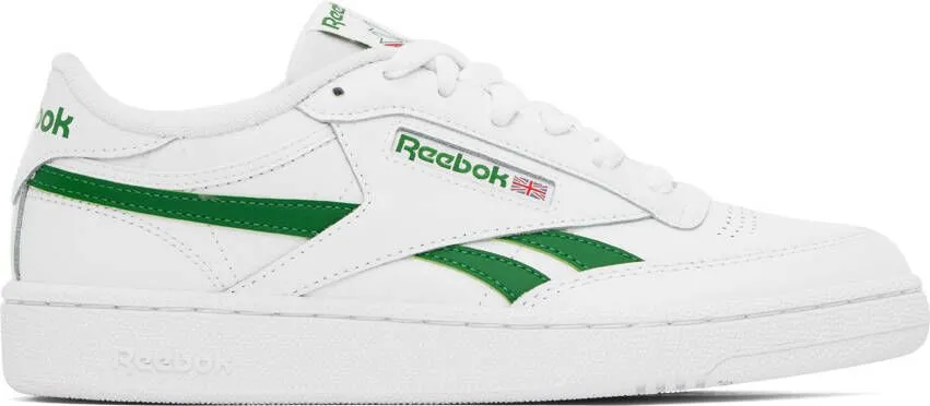 Reebok Classics White & Green Club C Revenge Sneakers