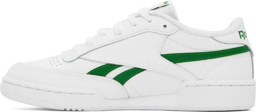 Reebok Classics White & Green Club C Revenge Sneakers