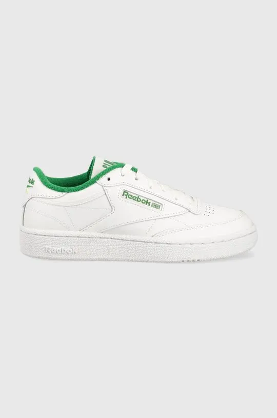 Reebok leather sneakers Club C 85 white color