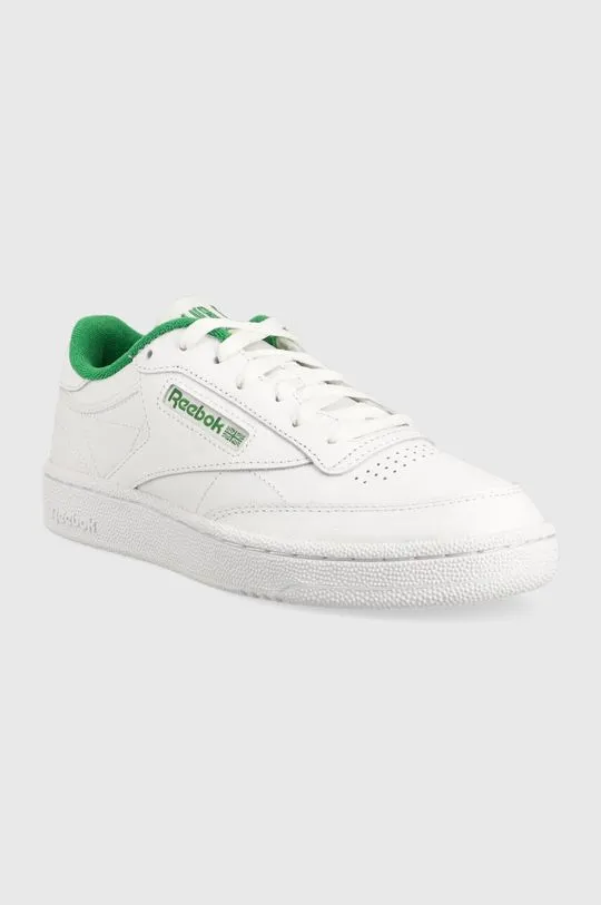 Reebok leather sneakers Club C 85 white color