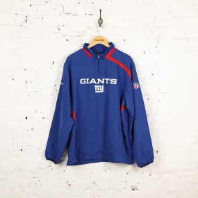 Reebok New York Giants 1/4 Zip Top - Blue - L