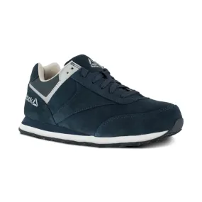 Reebok Womens Navy Suede Retro Jogger Oxford Leelap Steel Toe