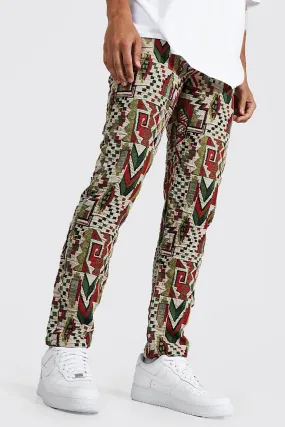 Relaxed Fit Rigid Abstract Tapestry Jeans