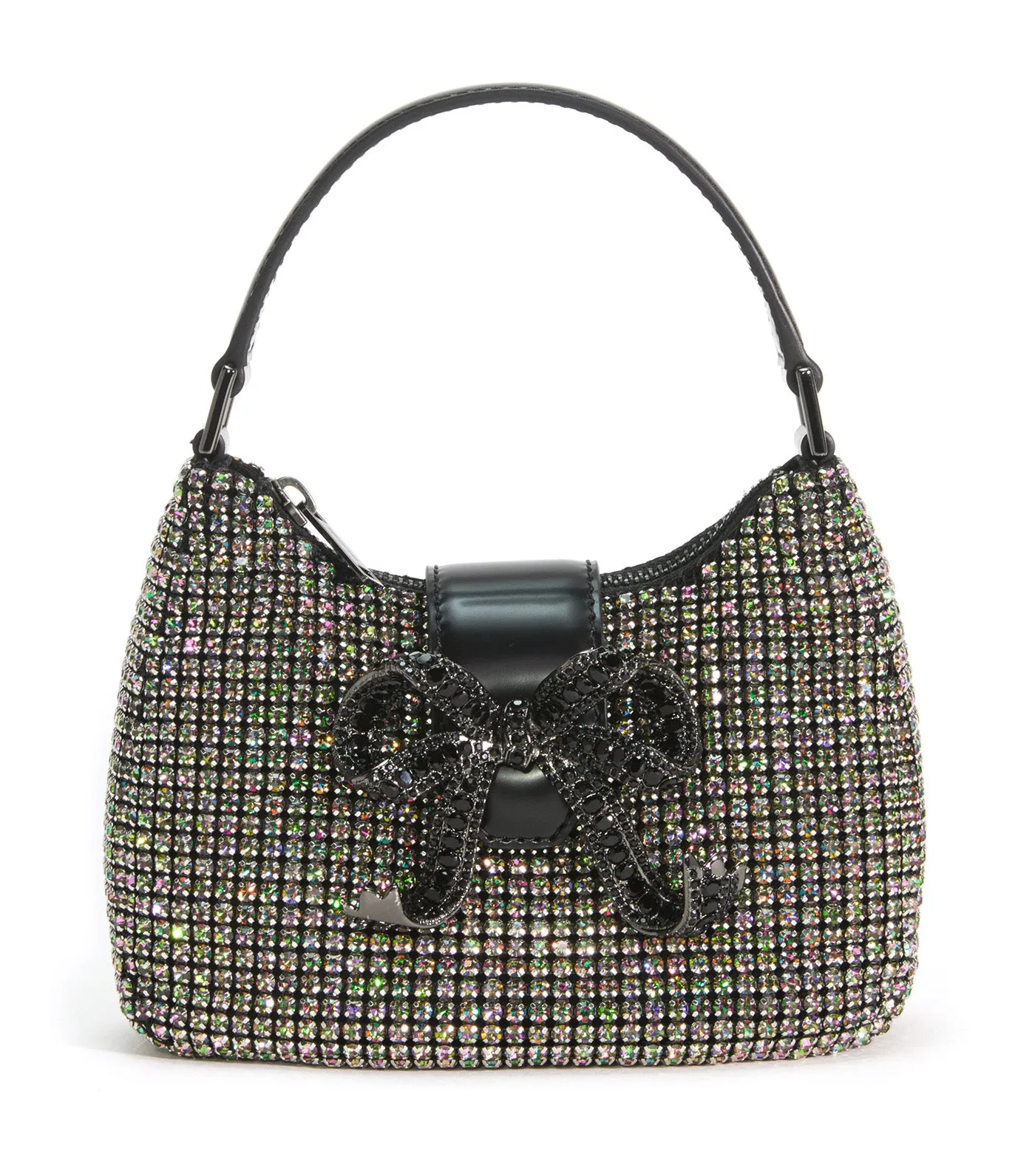 Rhinestone Chainmail Crescent Bag Multi