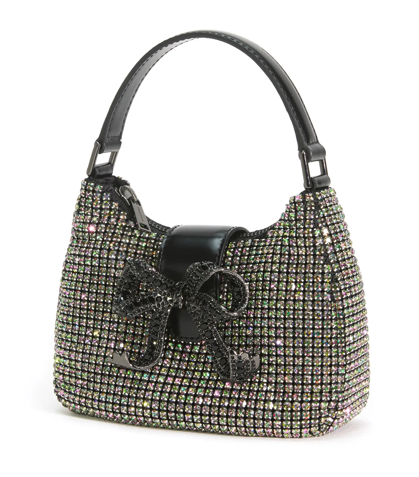 Rhinestone Chainmail Crescent Bag Multi