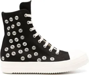 Rick Owens DRKSHDW Luxor eyelet-detailed high-top sneakers Black