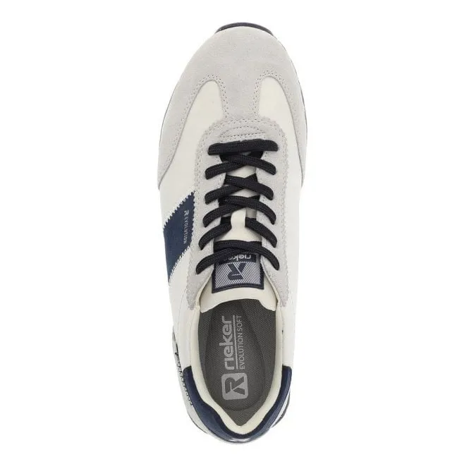 Rieker  Mens U0306-80 White Multi Lace-Up Trainers