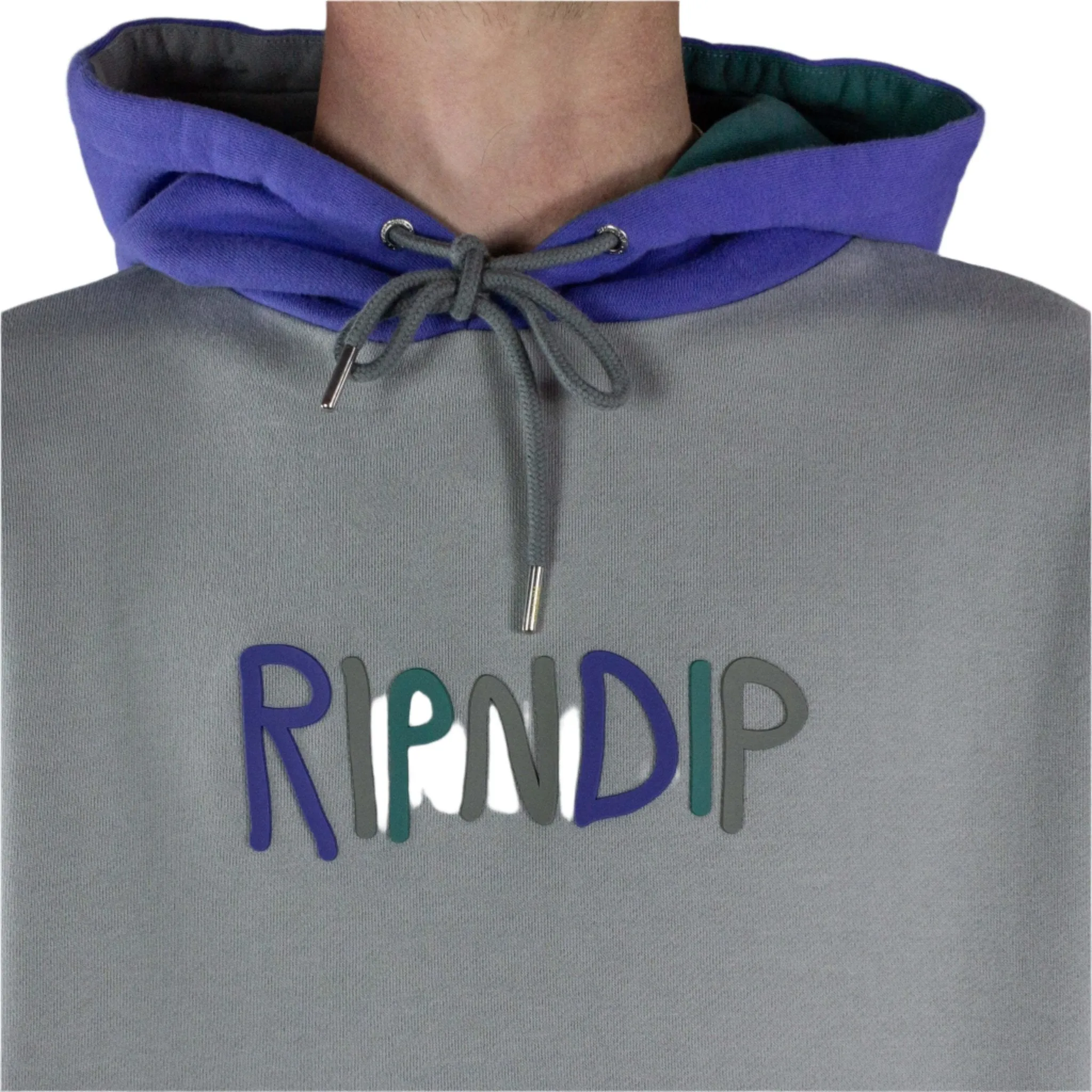 RIPNDIP Logo Colour Block Hoodie- Multicoloured exclusive at Remix