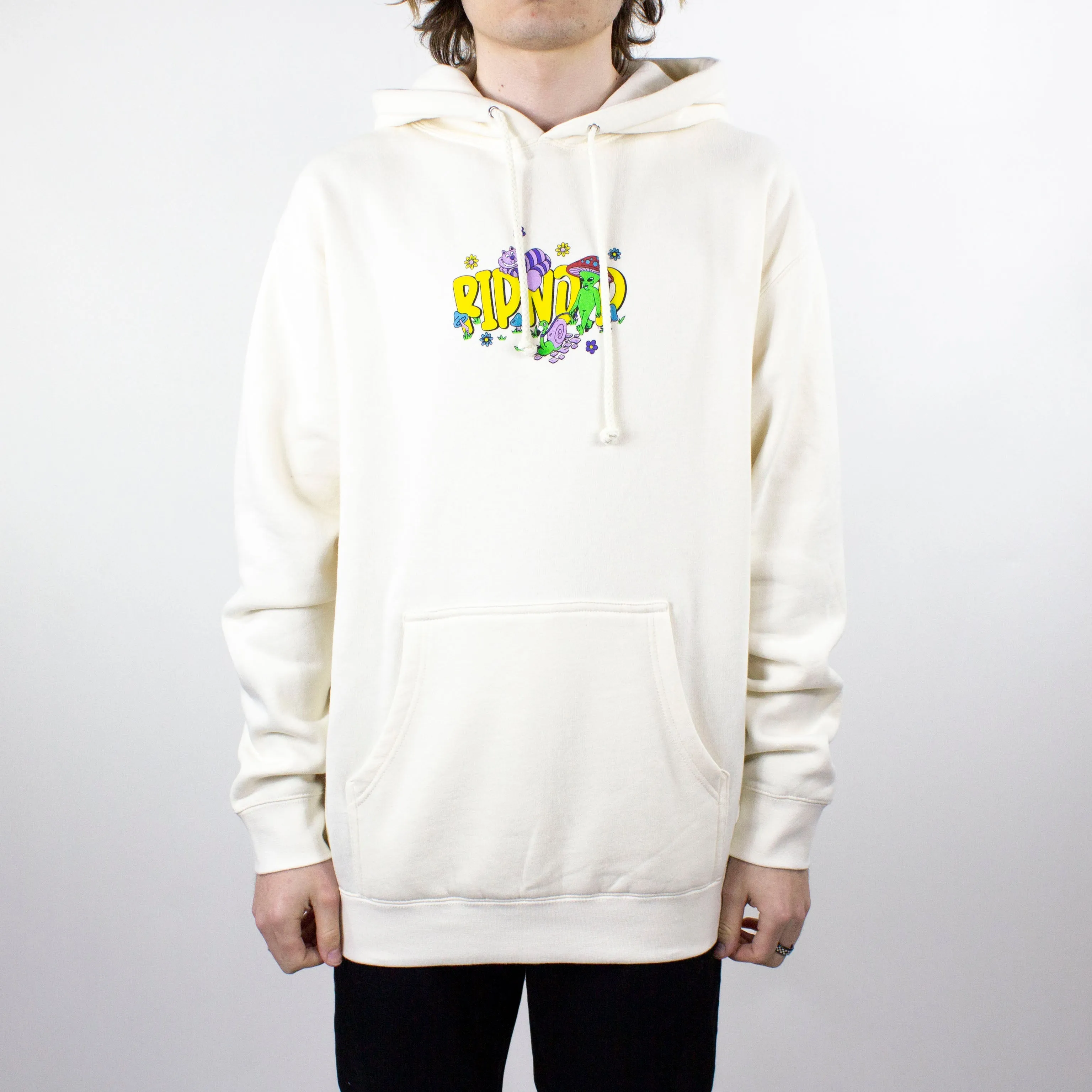 RIPNDIP Rabbit Hole Hoodie - Bone exclusive at Remix