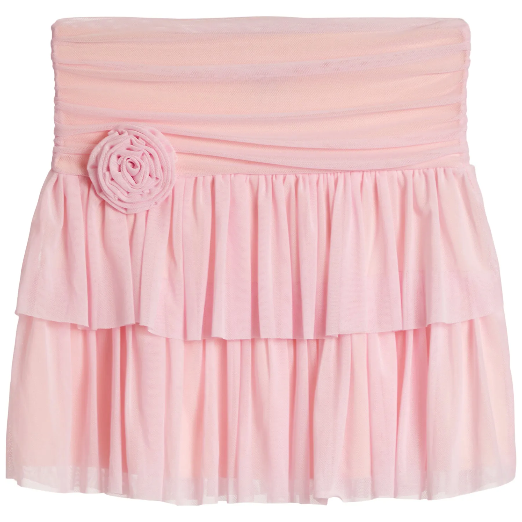 Rosette Mesh Skirt