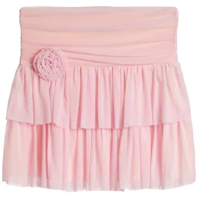 Rosette Mesh Skirt