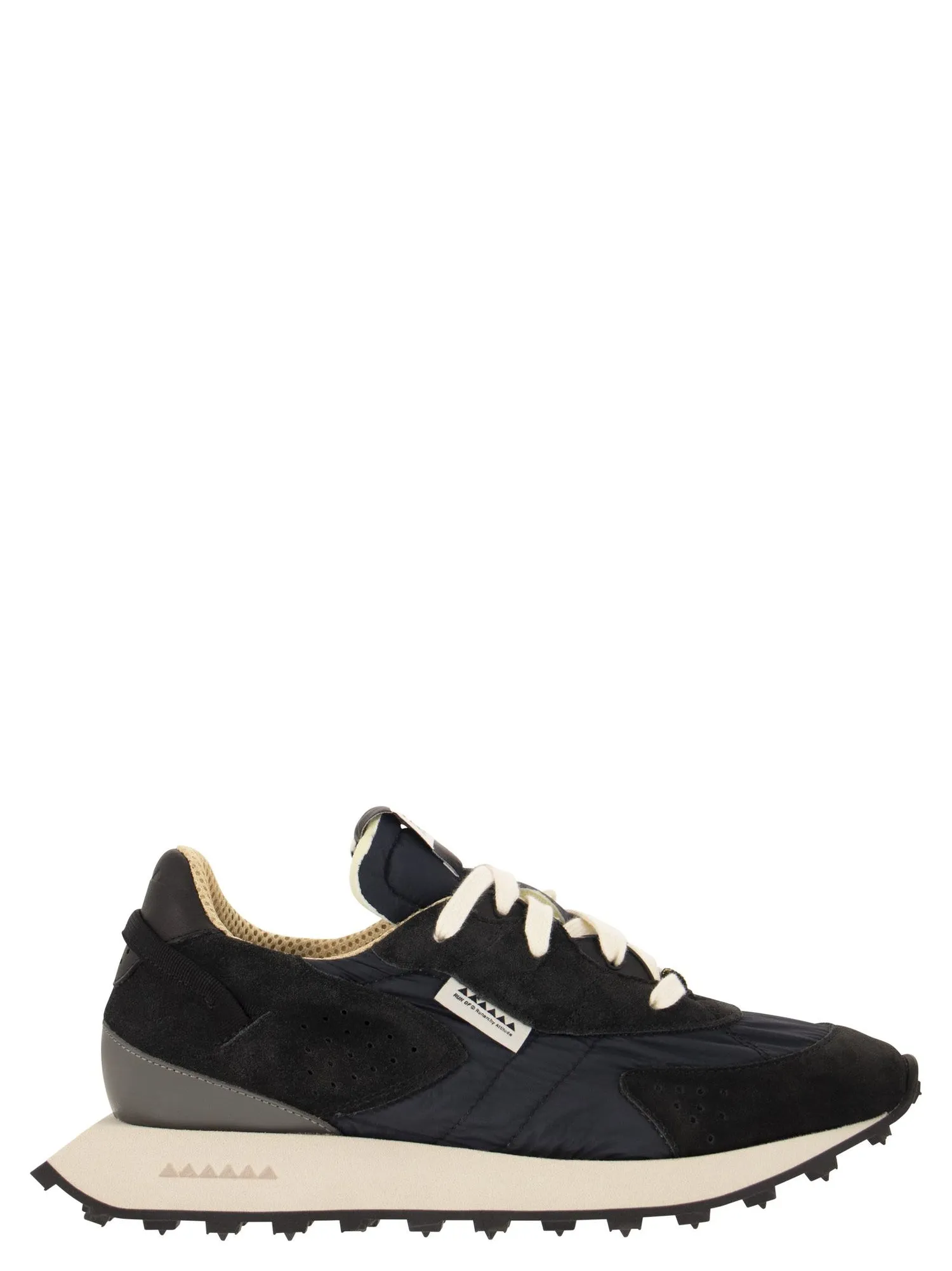 Run Of    Run Of Kripto M Suede And Nylon Trainers