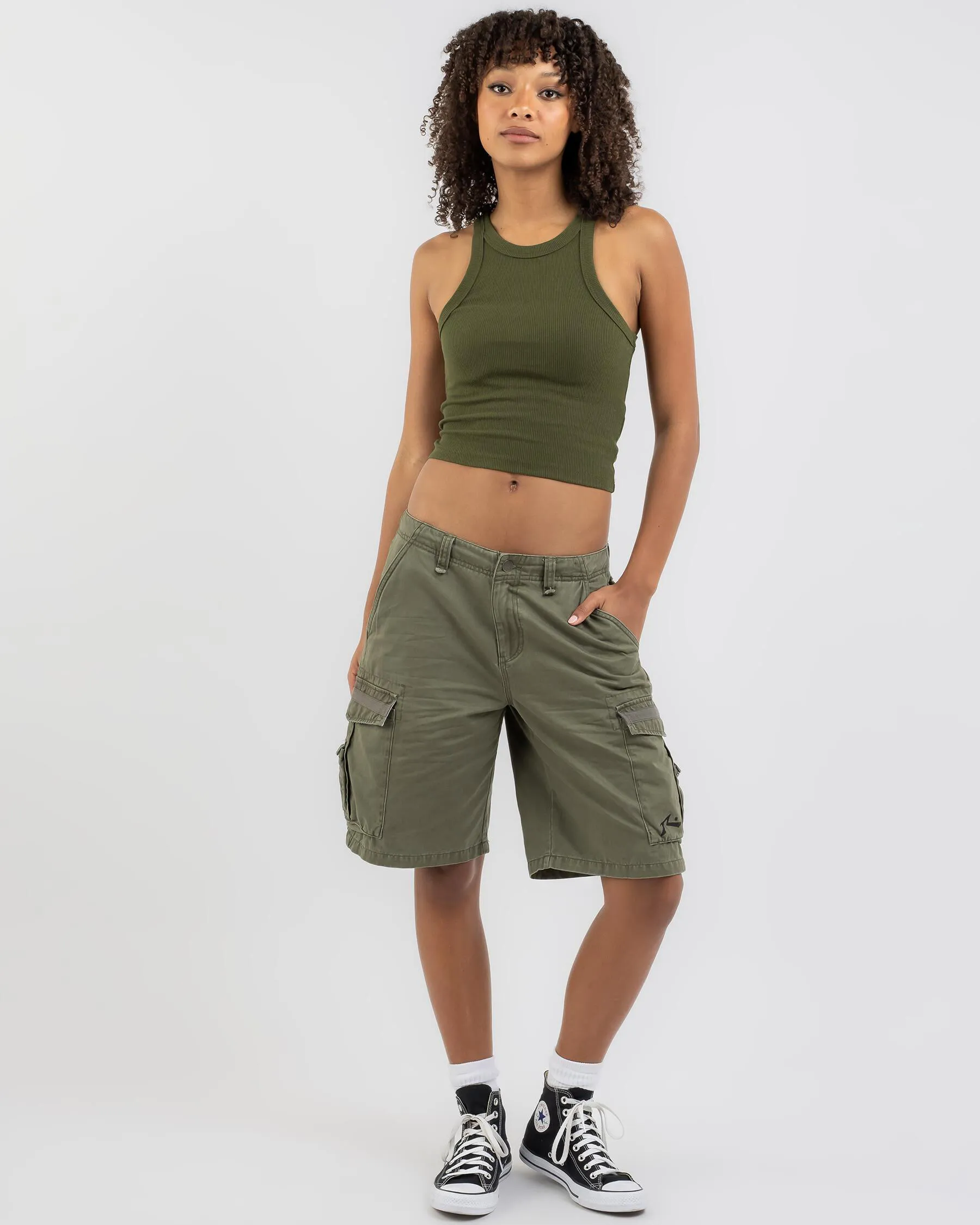 Rusty Tank Girl Cargo Shorts