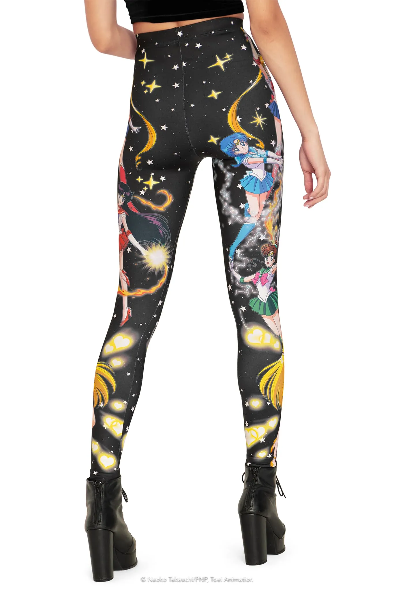 Sailor Guardians Powers High Waisted Matte Finish Leggings