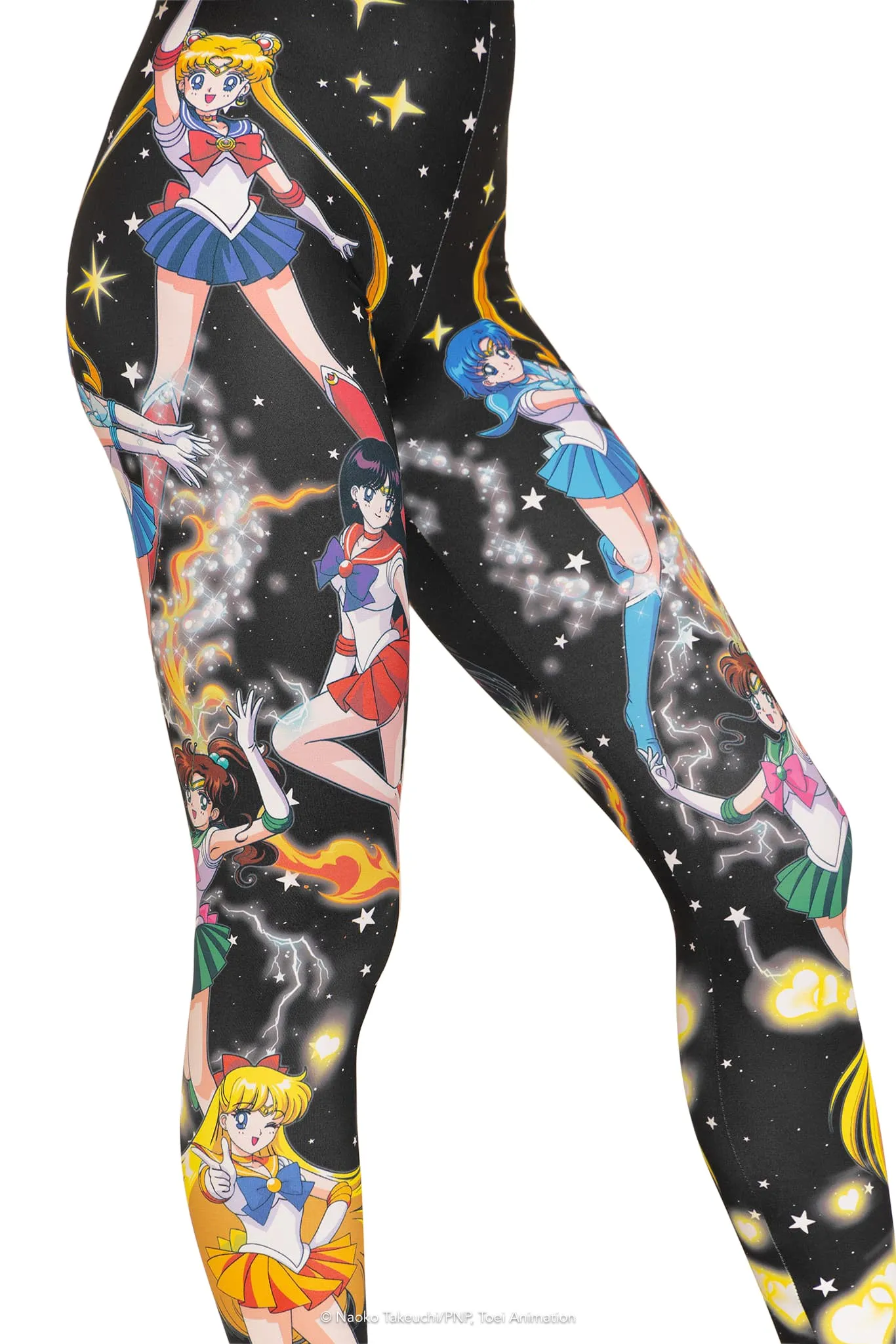 Sailor Guardians Powers High Waisted Matte Finish Leggings