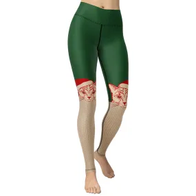 Santa Cat Yoga Leggings