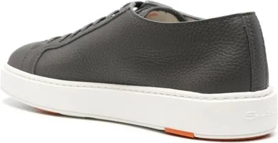 Santoni leather flatform sneakers Grey