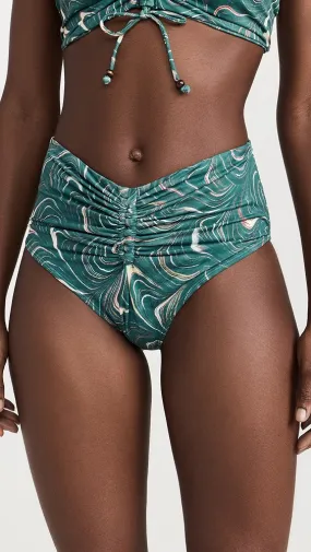 Sea   Amara Marble Print Bikini Bottoms 