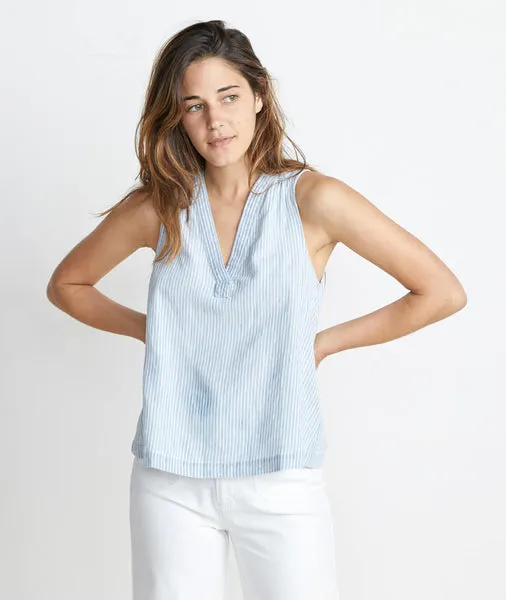 Sheri Tank in Chambray Stripe