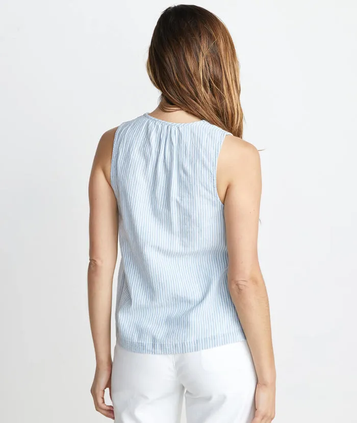 Sheri Tank in Chambray Stripe