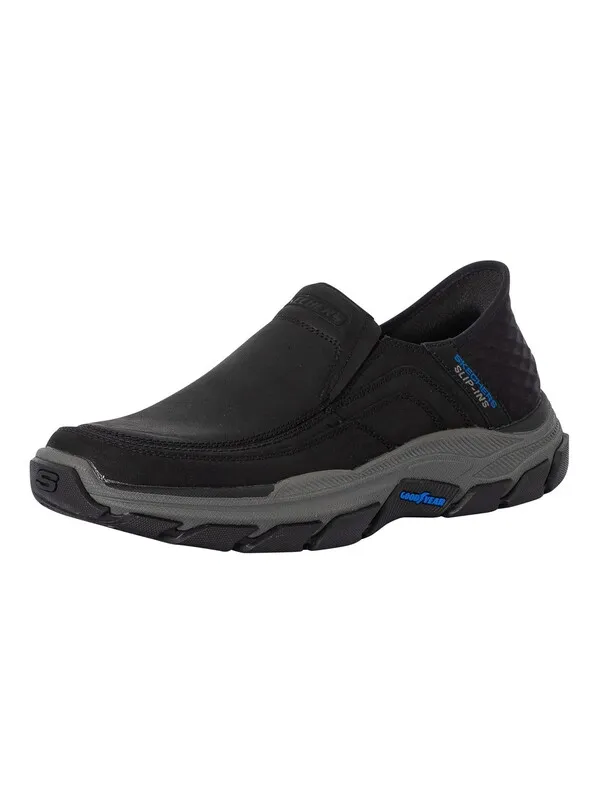 Skechers Slip-ins Leather Trainers - Black