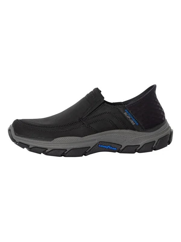 Skechers Slip-ins Leather Trainers - Black