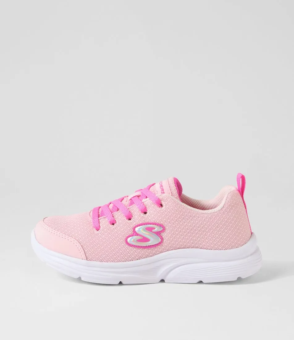 SKECHERS Wavy Jnr Light Pink Fabric Sneakers