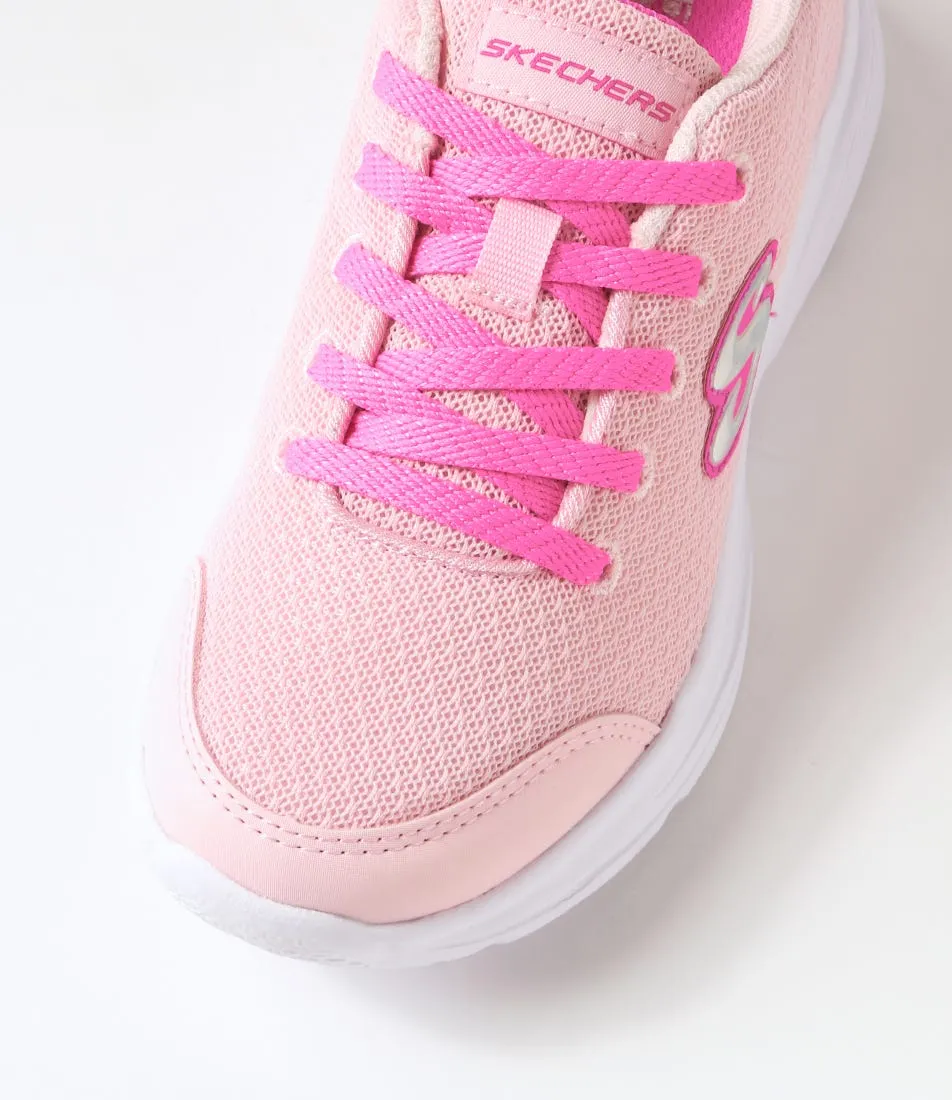 SKECHERS Wavy Jnr Light Pink Fabric Sneakers