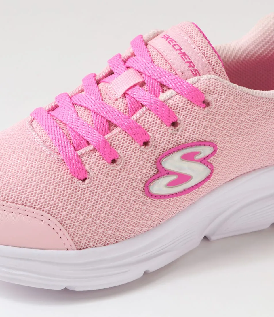 SKECHERS Wavy Jnr Light Pink Fabric Sneakers