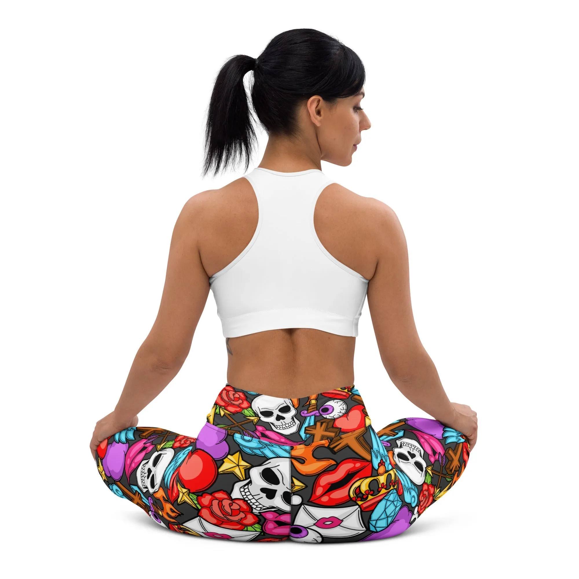 Skulls Yoga Leggings