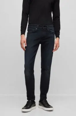 Slim-fit jeans in super-soft blue Italian denim