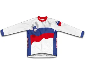 Slovenia Flag Winter Thermal Cycling Jersey