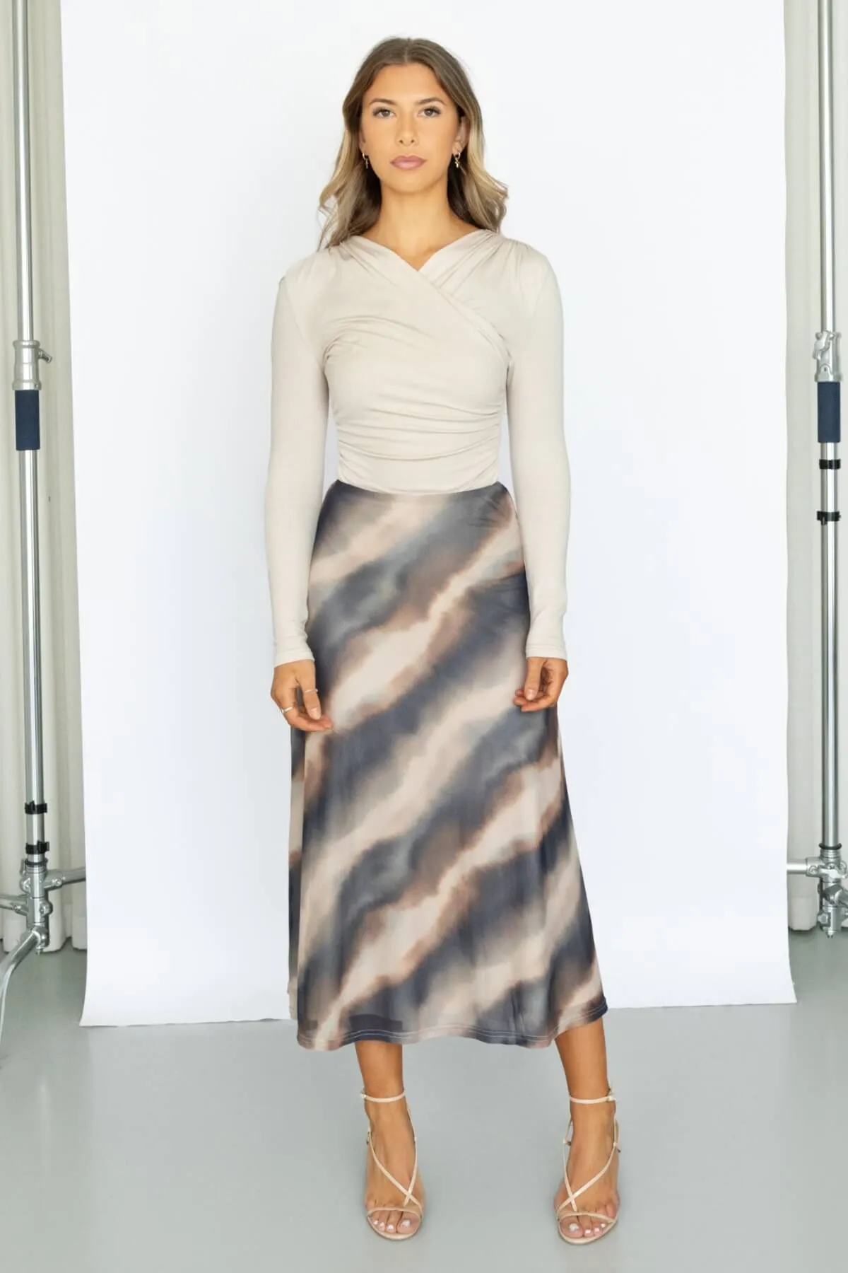 Sonny Skirt - High Waist A Line Midi Skirt