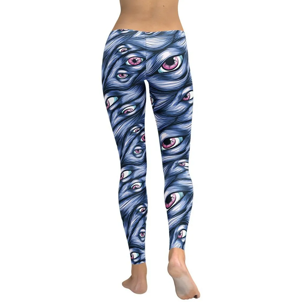 Spooky Eyes Halloween Leggings