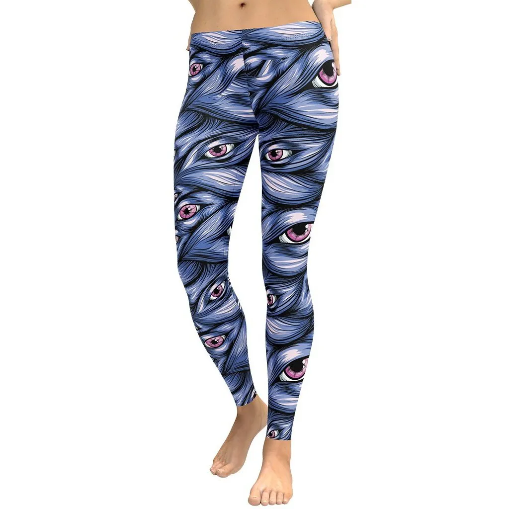 Spooky Eyes Halloween Leggings