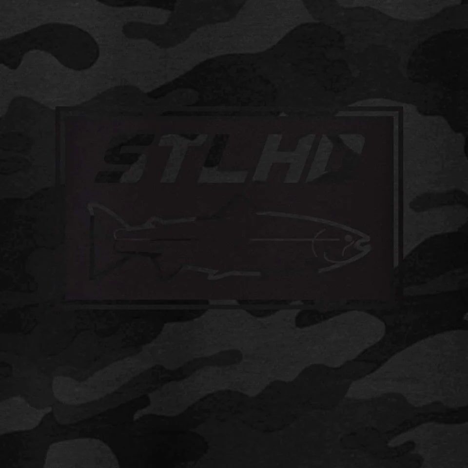 STLHD Men's Black Water Standard Hoodie in Black Camo