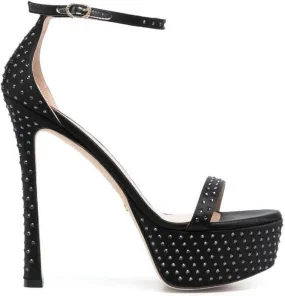 Stuart Weitzman 160mm crystal-embellished platform sandals Black