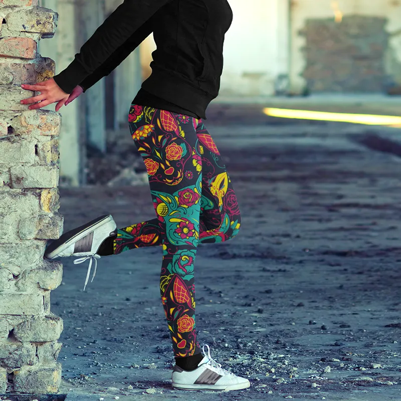 Sugar Skull Leggings Cats