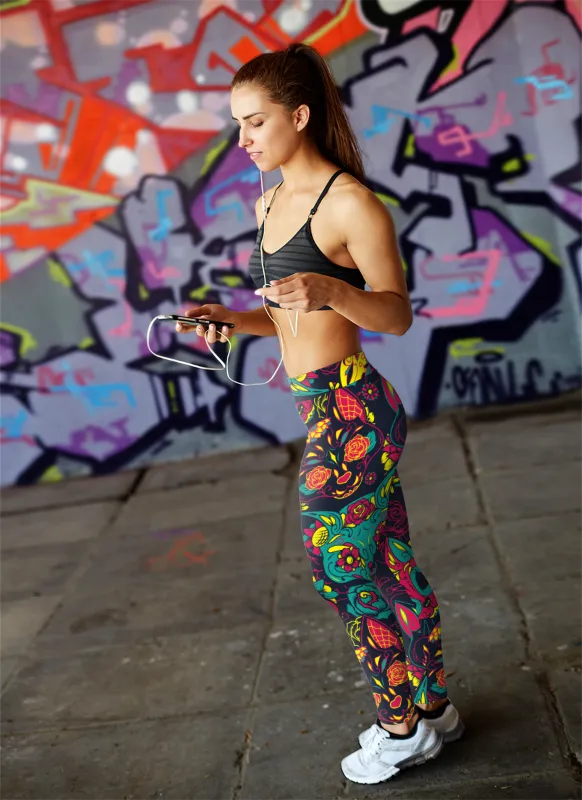 Sugar Skull Leggings Cats