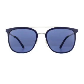 Sunglasses | Square Matte Gunmetal Blue Blue SPL568 Edge 6 Sunglasses | Police