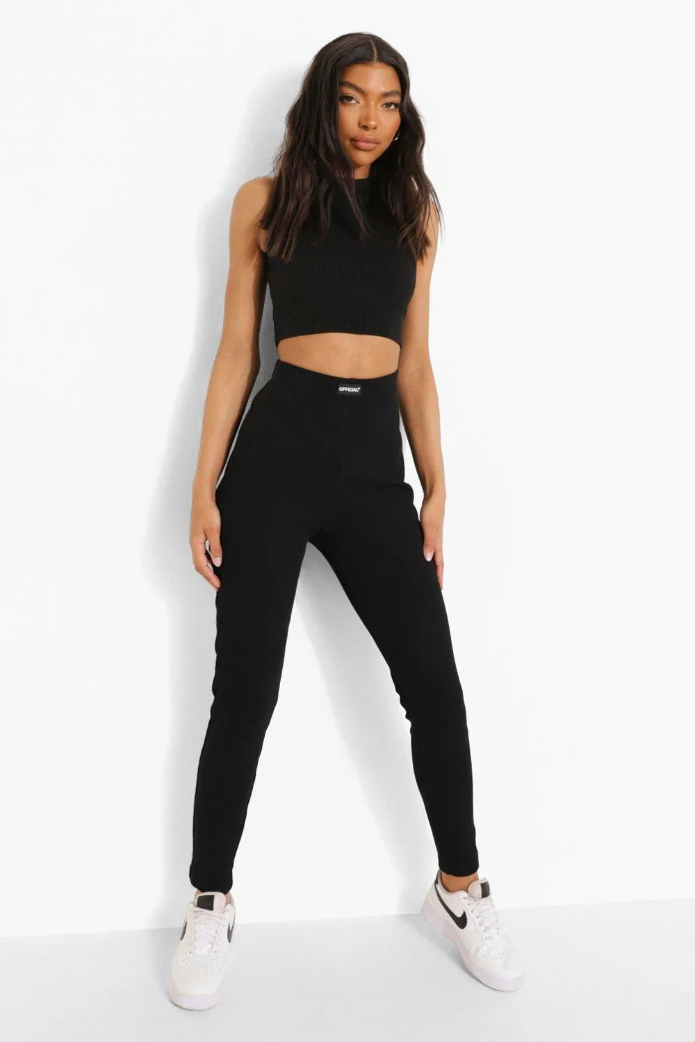 Tall Premium Rib Ruched Booty Detail Leggings