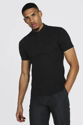 Tall Short Sleeve Knitted Polo